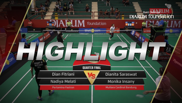 Dian Fitriani/Nadiya Melati (Pertamina Fastron) VS Dianita Saraswati/Monika Insany (Mutiara Cardinal Bandung)