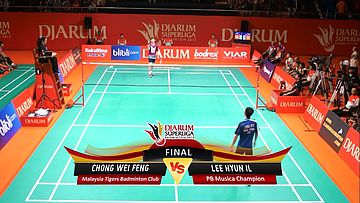 Chong Wei Feng (MALAYSIA TIGERS) VS Lee Hyun Il (PB MUSICA CHAMPION) DJARUM SUPERLIGA 2013