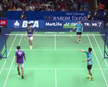 Gideon Markus Fernaldi Kevin Sanjaya Sukamuljo INA VS Mohammad Ahsan Hendra Setiawan INA