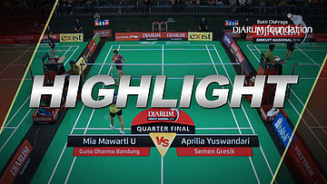 Mia Mawarti U (Guna Dharma Bandung) VS Aprilia Yuswandari (Semen Gresik) 