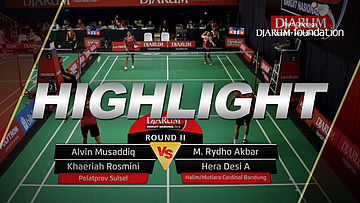 Alvin M/Khaeriah R (Pelatprov Sulsel) VS M Rydho A/Hera Desi A (Halim/Mutiara Cardinal Bandung) 