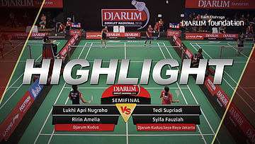 Lukhi Apri Nugroho/Ririn Amelia (Djarum Kudus) VS Tedi Supriadi/Syifa Fauziah (Djarum Kudus/Jaya Raya)