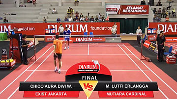 Chico Aura Dwi Wardoyo (Exist Jakarta) VS M Lutfi Erlangga (Mutiara Cardinal Bandung)