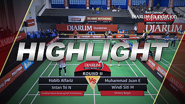 Habib A/Intan Tri N (Pusdiklat Telkom Bandung/SGS PLN Bandung) VS M Juan E/Windi S (Victory Bogor)