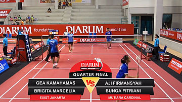 Gea Kamahamas Pratama/Brigita Marcelia Rumambi (Exist Jakarta) VS Aji Firmansyah/Bunga Fitriani (Mutiara Cardinal Bandung)