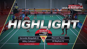 Gerardo R/Hafidz Rifky C (Jaya Raya Jakarta) VS Marwan Faza/M Rayhan Nur (Djarum Kudus)