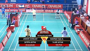 Angger Sudrajad/ Satrya Aditha (PB DJARUM) VS Budiman Faza/ Fajar Alfian (SGS PLN)