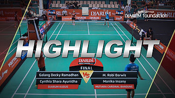 M. Robi Darwis/Monika Insany (Mutiara Cardinal Bandung) VS Galang Decky Ramadhan/Cynthia Shara Ayunidha (Djarum Kudus)