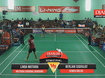 Berlian Sudrajat (PB SEMEN GRESIK) VS Linda Mutiara Pertiwi (PB MUTIARA CARDINAL BANDUNG)