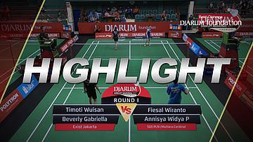 Timoti Wuisan/Beverly Gabriella (Exist Jakarta) VS Fiesal Wiranto/Annisya Widya P (SGS PLN Bandung/Mutiara Cardinal Bandung)
