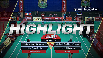 Viorel Joan Fernando/Mia Dian Nurlia (Djarum Kudus) VS Michael Kaldrian Wiguna/Livia Vidyawen (CWIBC)