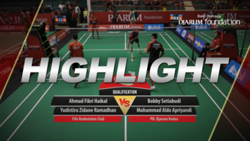 Bobby Setiabudi/M. Aldo Apriyandi (Djarum Kudus) VS Ahmad Fikri/Yudistira Zidane (Fifa BC)
