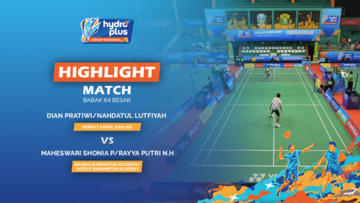 Highlight Match Day 1 - Dian Pratiwi / Nahdatul Lutfiyah (Berkat Abadi Banjar) vs Maheswari Shonia Pranata (SMASHA Badminton Academy) / Rayya Putri Nur Hasanah (Satelit Badminton Academy)