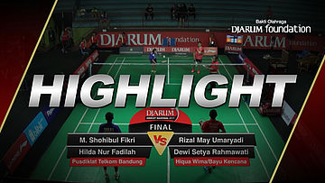 M. Shohibul Fikri/Hilda Nur Fadilah (Pusdiklat Telkom Bandung) VS Rizal May Umaryadi/Dewi Setya Rahmawati (Hiqua Wima/Bayu Kencana)