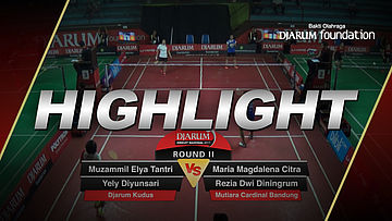 Muzammil Elya Tantri/Yely Diyunsari (Djarum Kudus) VS Maria Magdalena Citra Dewi/Rezia Dwi Diningrum (Mutiara Cardinal Bandung)