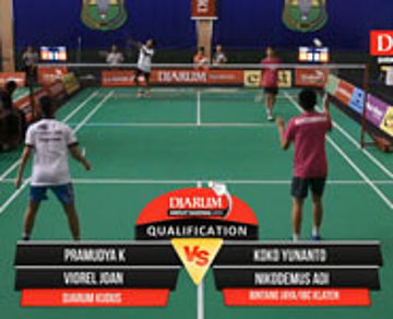 Pramudya K/Viorel Joan (Djarum Kudus) VS Koko Y/Nikodemus Adi (Bintang Jaya Klaten/IBC Klaten)